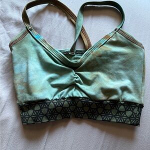 Stylish Green Tie-Dye Women's Bralette